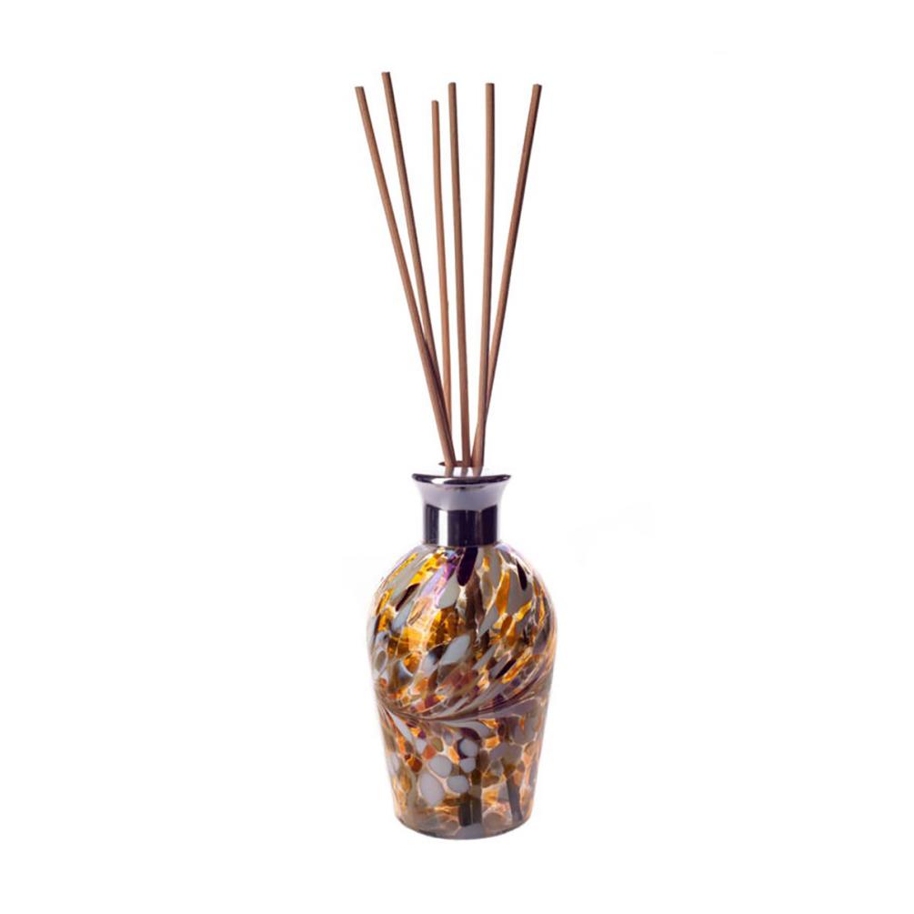 Amelia Art Glass Gold, Brown & White Iridescence Dome Reed Diffuser £15.74